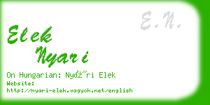 elek nyari business card